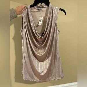 Business Causal Rose Metallic Blouse, Date night blouse, New with tags